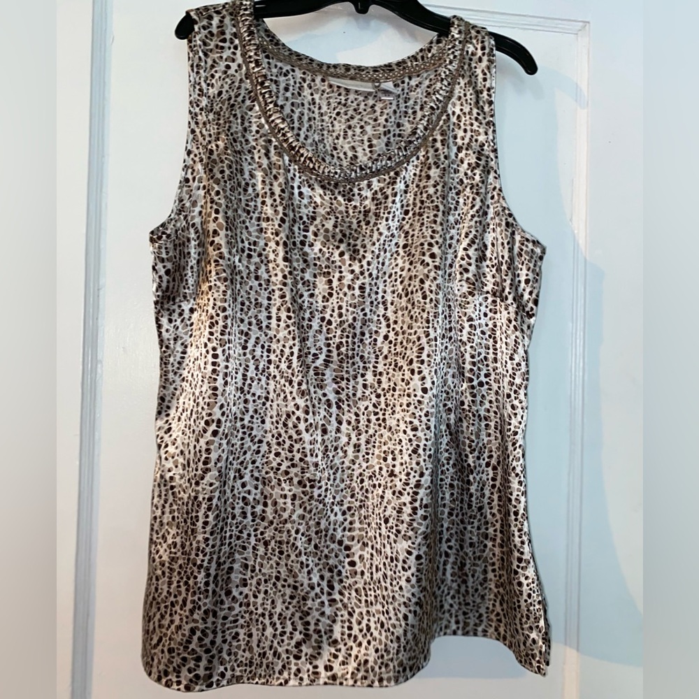 Chicos animal print size 2 tank top